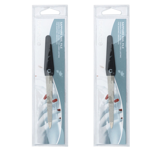 Basicare Sapphire Nail File 15cm Double Sided Professional 2 Pack