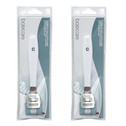Basicare Corn and Callus Plane Foot Care Tool with Spare Blades x 2