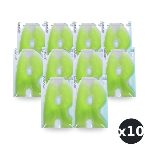 Basicare Hot Cold Soothing Eye Gel Mask for Puffy Eyes Sinus and Headache Relief Pack of 10