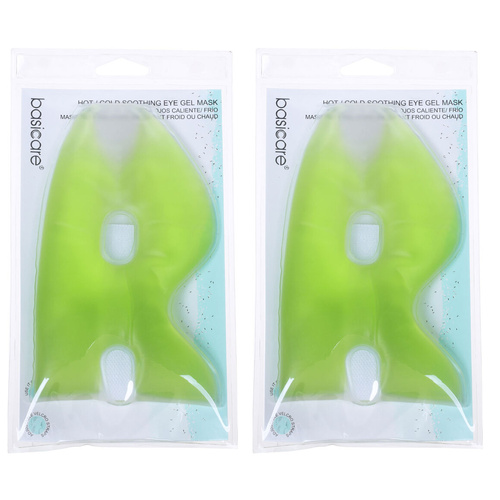 Basicare Hot Cold Eye Gel Mask 2 Pack for Puffy Eyes Sinus Headache Relief