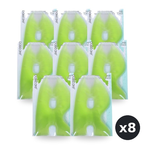 Basicare Hot Cold Soothing Eye Gel Mask for Puffy Eyes Sinus and Headache Relief Pack of 8