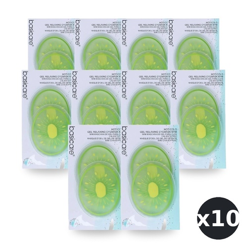 Basicare Hot Cold Soothing Mini Eye Gel Mask Cucumber for Tired Puffy Eyes Pack of 10