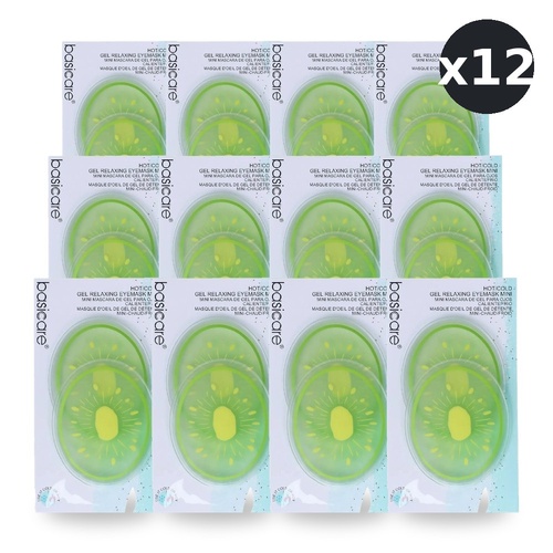 Basicare Hot Cold Soothing Mini Eye Gel Mask Cucumber for Tired Puffy Eyes Pack of 12