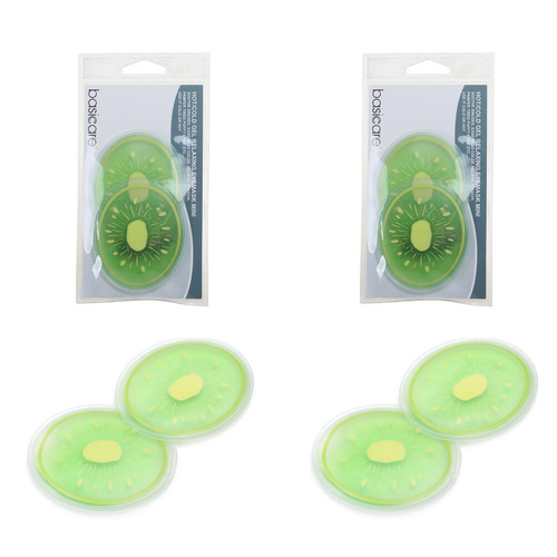 Basicare Hot Cold Eye Gel Mask Mini Cucumber for Tired Puffy Eyes 2 Pack