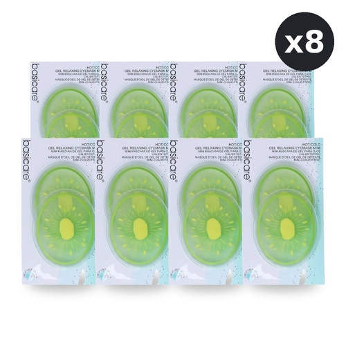 Basicare Hot Cold Soothing Mini Eye Gel Mask Cucumber for Tired Puffy Eyes Pack of 8