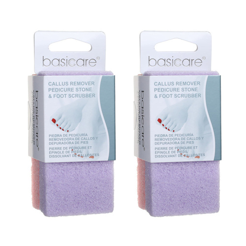 Basicare Pedicure Pumice Stone Foot Care for Smooth Soft Skin Pack of 2