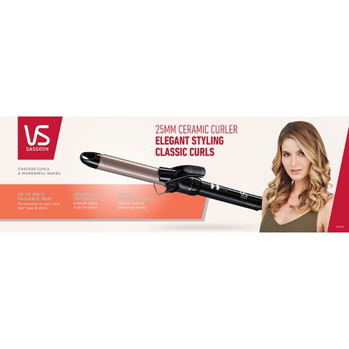VS Sassoon Ceramic Hair Curler 25mm Barrel
