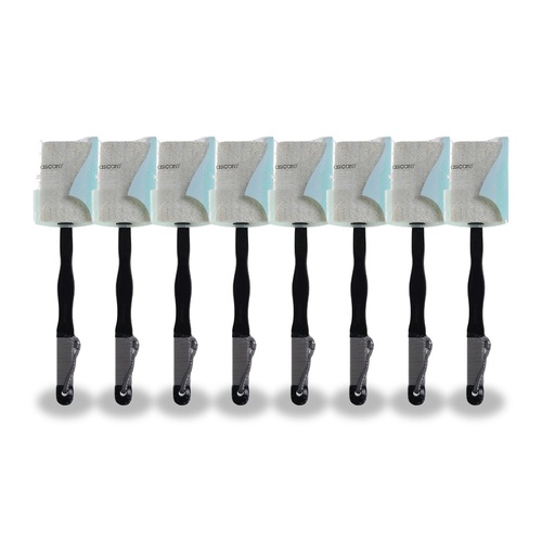 Basicare Dual Loofah Back Brush Detachable Handle 41cm Exfoliating Body Tool Pack of 8