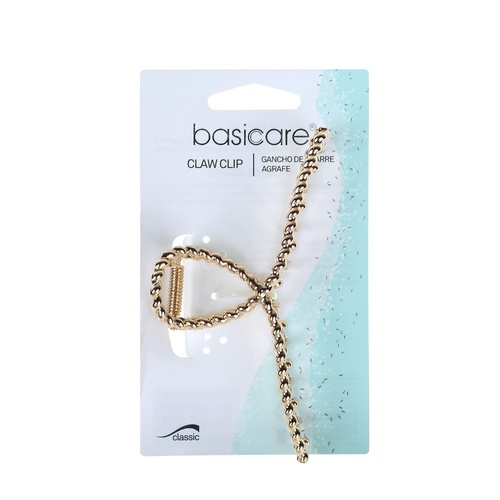 Basicare Gold Twist Claw Hair Clip
