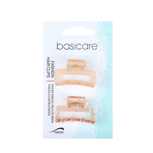 Basicare Fashion Hair Clips Small Claw Clip Orange Twin Pack