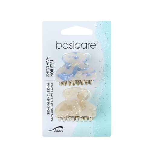 Basicare Fashion Hair Clips Small Claw Clip Pearl Twin Pack