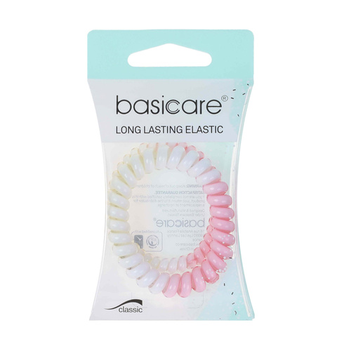 Basicare Spiral Hair Elastic Gentle Hold Hair Ties 2 Pack