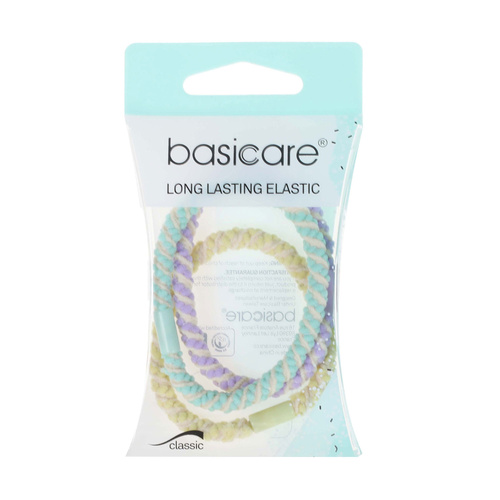 Basicare Pastel Elastic Hair Bands 3 Pack
