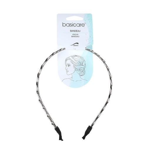 Basicare Bandeau Headband Silver Chain Link