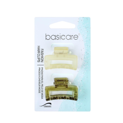 Basicare Fashion Hair Clips Small Claw Clip Yellow Twin Pack