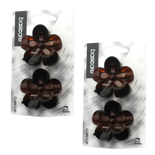 Basicare Flower Claw Hair Clips Pack of 2 Durable Stylish Hair Accessories