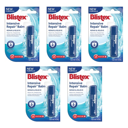 Blistex Intensive Repair Lip Balm 4.25g x 12 Bundle of 5