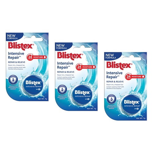 Blistex Intensive Repair Lip Balm 7g x 12 Bundle of 3