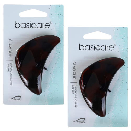 Basicare Iconoclass Claw Clip Green 7cm Strong Hold Hair Clips Pack of 2