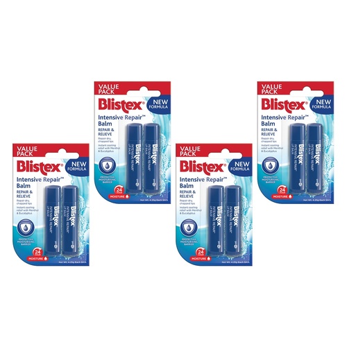Blistex Intensive Repair Lip Balm Value Pack 4.25g x 12 Bundle of 4