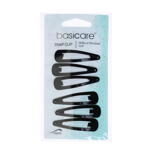 Basicare SNAP CLIPS BLACK 6 PACK BASICARE