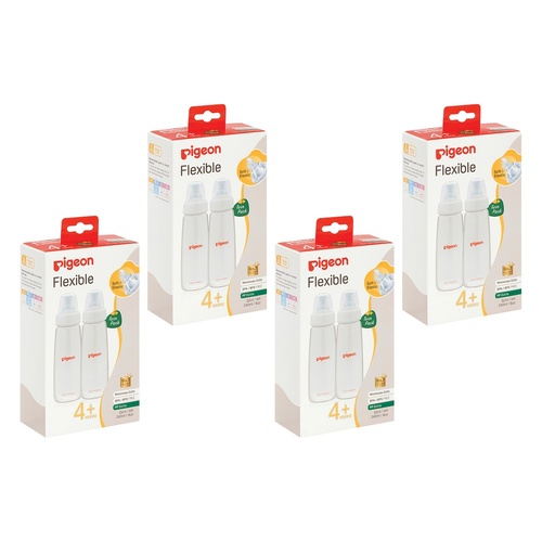 Pigeon Slim Neck PP Bottle 240mL 2 Pack Bundle of 4