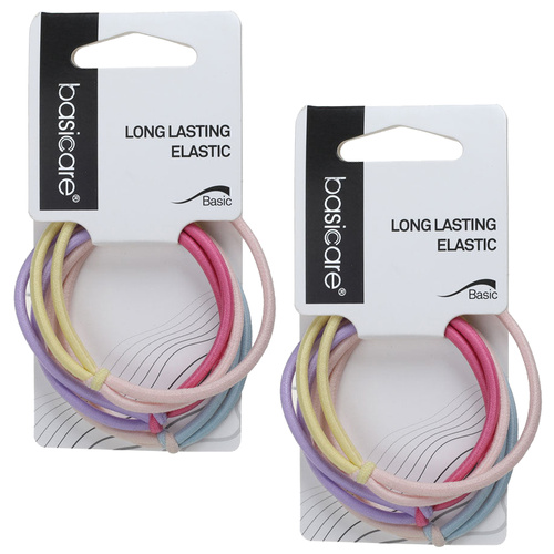 Basicare Long Lasting Elastic Hair Bands 3 Pack Durable Snag Free Hold x 2