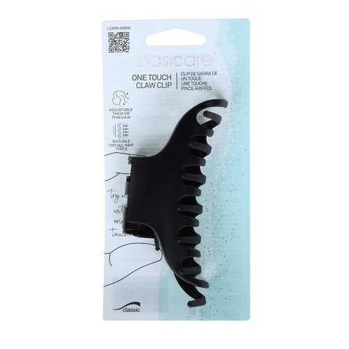 Basicare One Touch Claw Clip Large Matt Black
