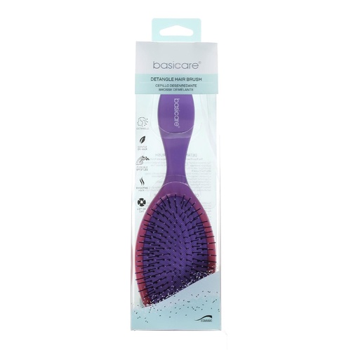 Basicare Detangle Hair Brush Purple Pink Cushion Brush