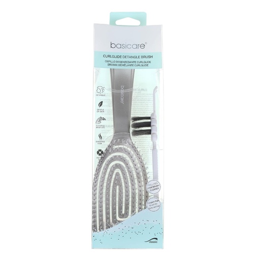 Basicare CurlGlide Detangle Brush Grey