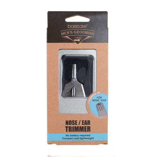 Basicare Manual Nose & Ear Hair Trimmer No Battery Needed Compact & Safe