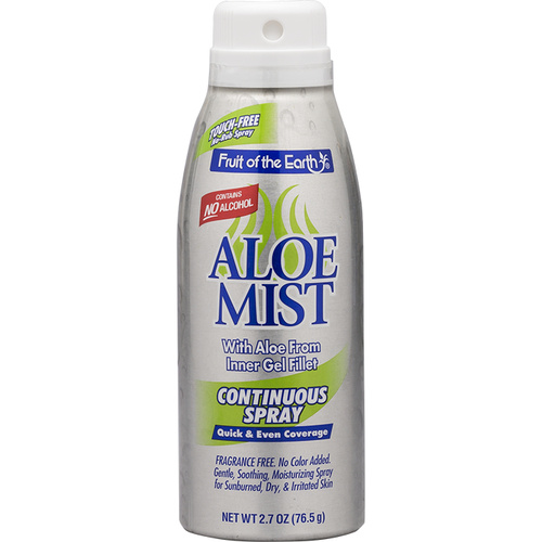 Fruit Of The Earth Aloe Mist 100% Pure Gel Spray Travel Size 76.5gm 