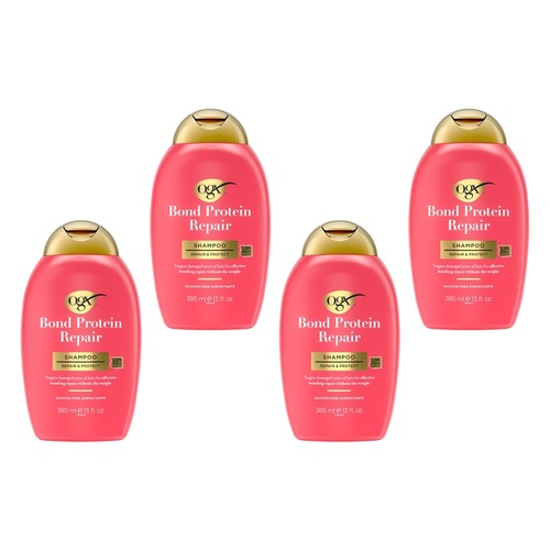 OGX Bond Protein Repair Shampoo 385mL Pack of 4