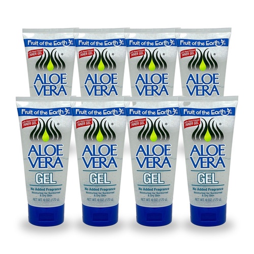 Fruit Of The Earth Aloe Vera Gel Moisturising Skin Care 170g Pack of 8