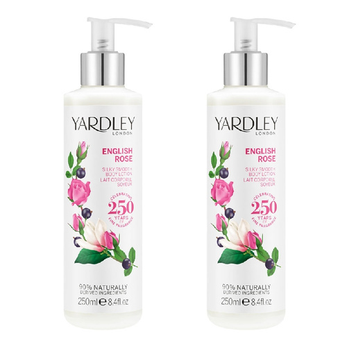 Yardley English Rose Silky Smooth Body Lotion 2 x 250ml
