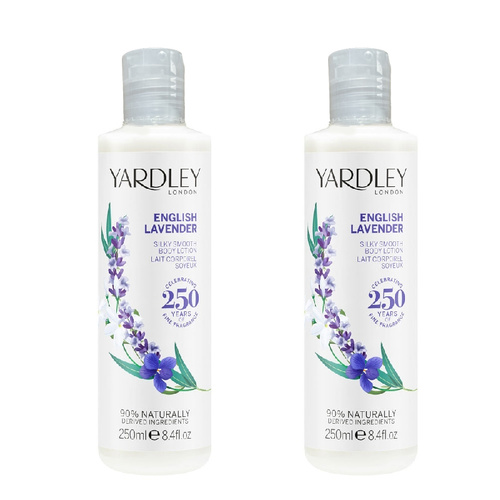 Yardley English Lavender Silky Smooth Body Lotion 2 x 250ml
