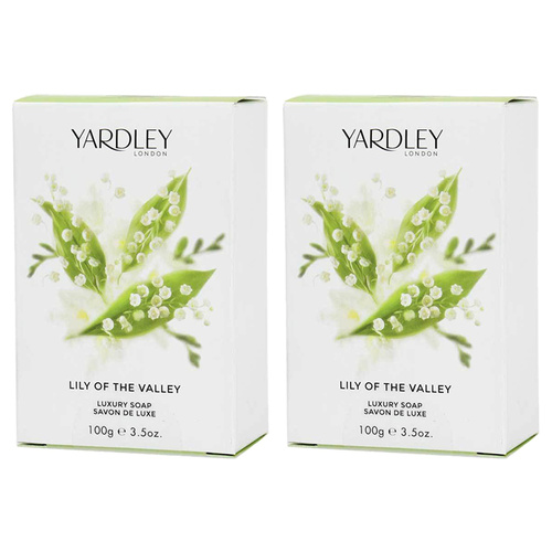 Yardley Lily of the Valley Luxury Soap 100g x 2 Pack