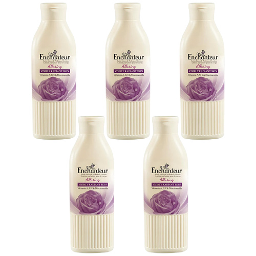 Enchanteur Alluring Body Lotion 5x200ml Rose Iris Vanilla Moisturiser for Women