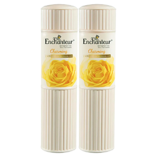 Enchanteur Charming Talc 200g x 2 Silky Floral Body Powder for Women