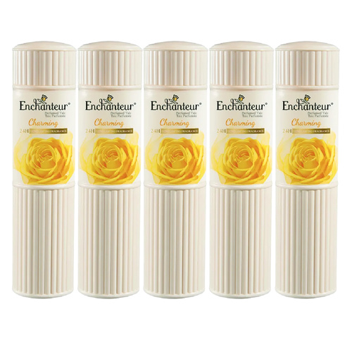Enchanteur Charming Talc 200g x 5 Silky Floral Body Powder for Women