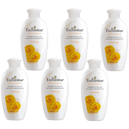 Enchanteur Charming Perfumed Shower Gel 200ml x 6 Packs Set