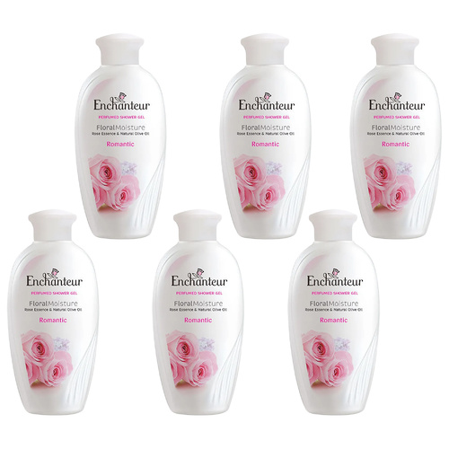 Enchanteur Romantic Perfumed Shower Gel 200ml x 6 Packs Set