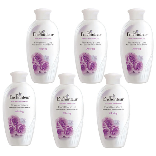 Enchanteur Alluring Perfumed Shower Gel 200ml x 6 Packs Set