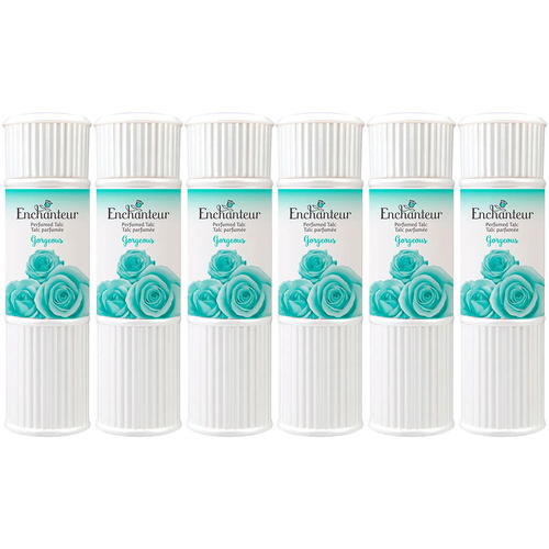 Enchanteur Gorgeous Perfumed Talc 50g x 6 Packs Set