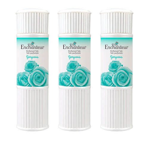 Enchanteur Gorgeous Perfumed Talc 100g x 3 Packs Set