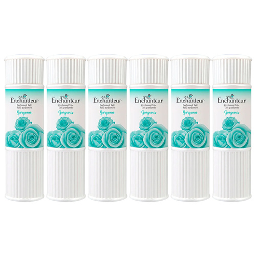 Enchanteur Gorgeous Perfumed Talc 100g x 6 Packs Set