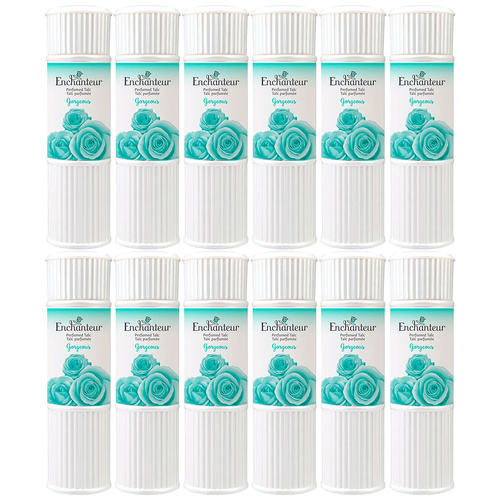 Enchanteur Gorgeous Perfumed Talc 200g x 12 Packs Set