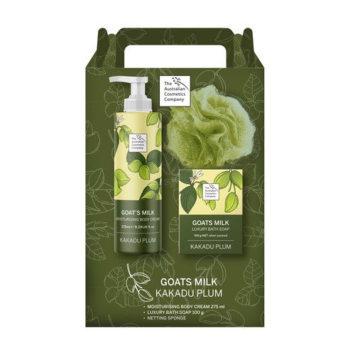 The Australian Cosmetics Company Kakadu Plum Body Cream Soap Sponge Gift Set
