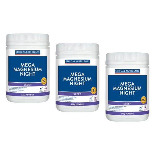 Ethical Nutrients Mega Magnesium Night 272g Pack of 3