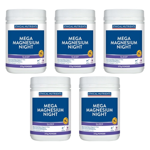 Ethical Nutrients Mega Magnesium Night 272g Pack of 5